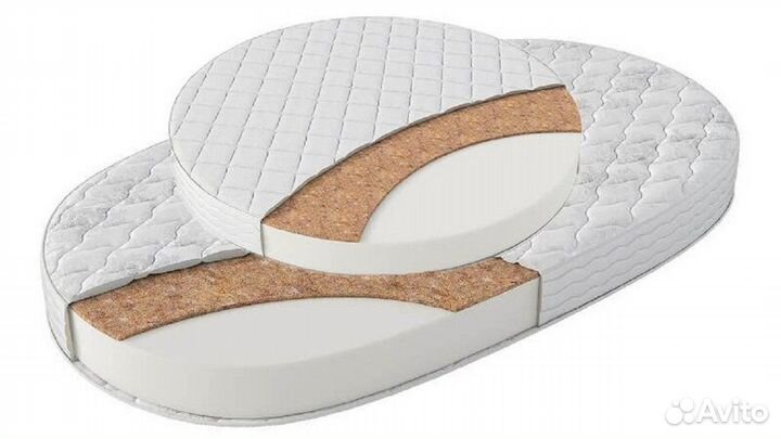 Кроватка круг/овал с маятником и матрасами