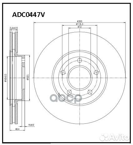 Диск тормозной перед mazda 3 saloon (BK) 2.0