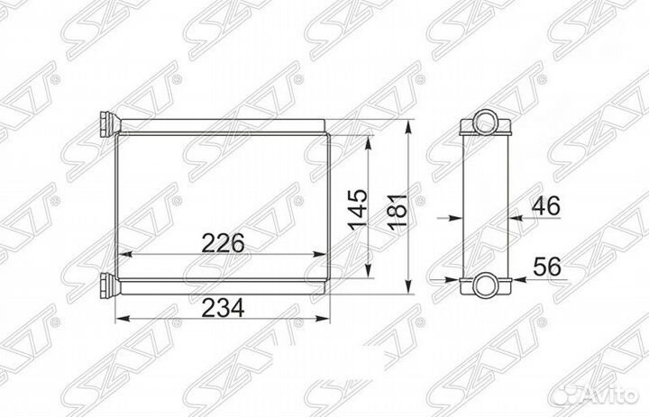 Радиатор отопителя Toyota land cruiser 100