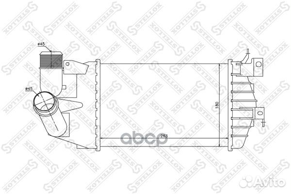 10-40234-SX интеркулер Opel Astra H 1.3-1.9CDT
