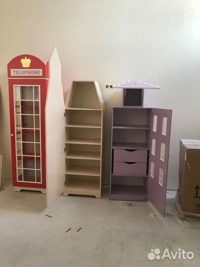 Шкафы домики в детскую. Стенка из шкафов Ш-17