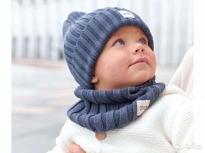 Комплект шапка и снуд детский