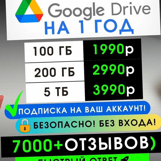 Google One на год / Гугл фото / Gmail Google disk