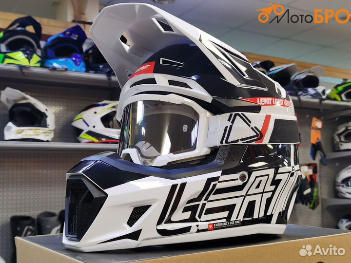 Шлем кроссовый Leatt 7.5 V24 black-white XXL