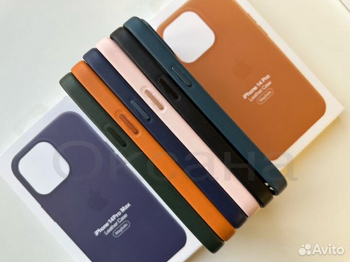 Чехол Leather Case iPhone 14 pro max magsafe