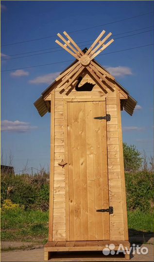 Уличный туалет деревянный Ю789
