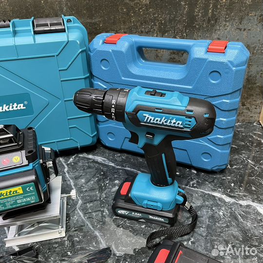 Набор Makita: Шуруповерт+Лазерный уровень