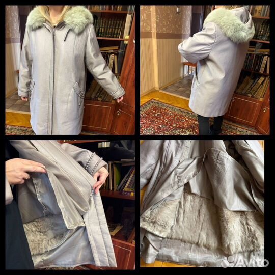Шуба, дубленка, пальто, р. 52. одежда пакетом