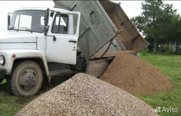 Песок карьерный и речной Щебень любая фракция