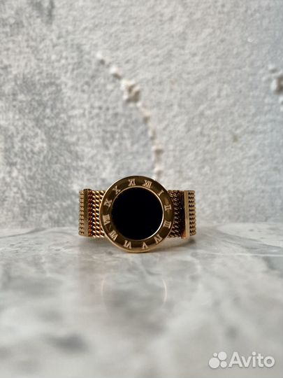 Кольцо с циферблатом под Bulgari