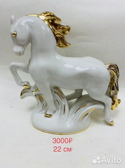 Конь. Собака. Олень. Енот. Фарфор. СССР. Фигурки