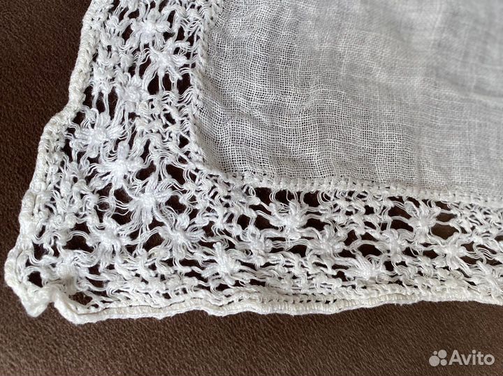 Скатерть льняная шитье мережка