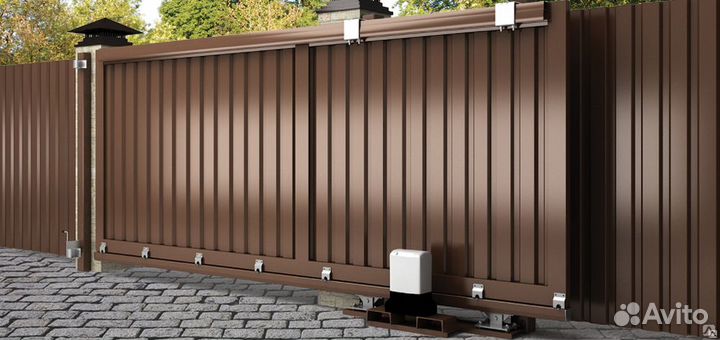 Автоматические откатные ворота под ключ