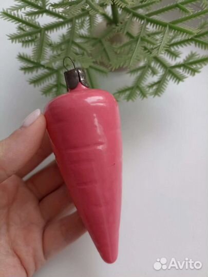 Елочные игрушки СССР. Фрукты, овощи