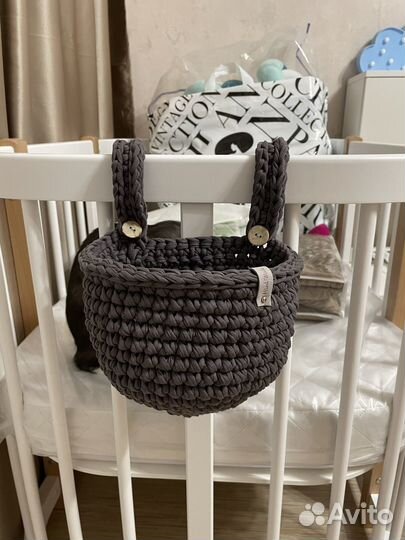 Вязаные корзинки ручной работы