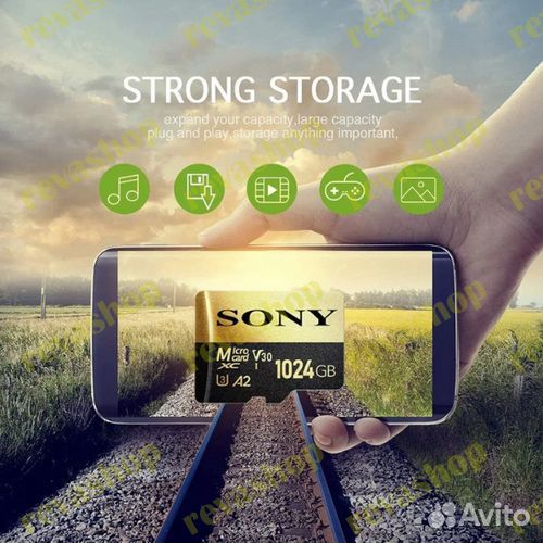 Карта памяти 1TB Sony Ultra MicroSD TF с адаптером