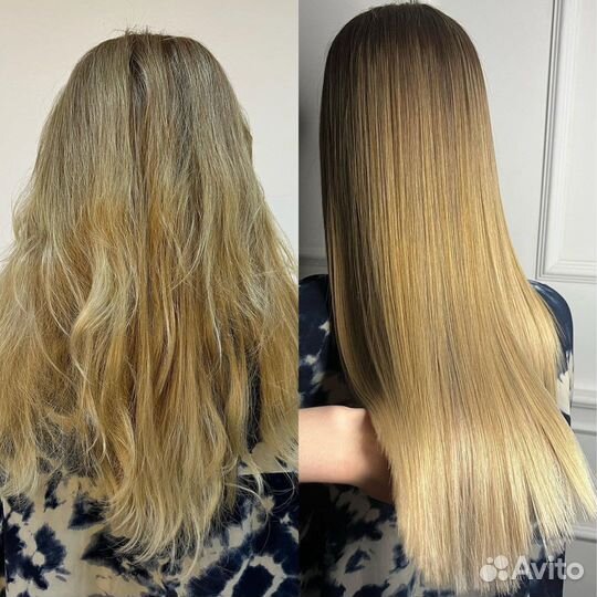 Кератиновое выпрямление волос