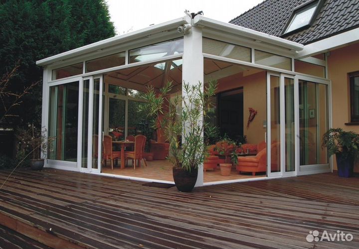 Остекление терассы распашное