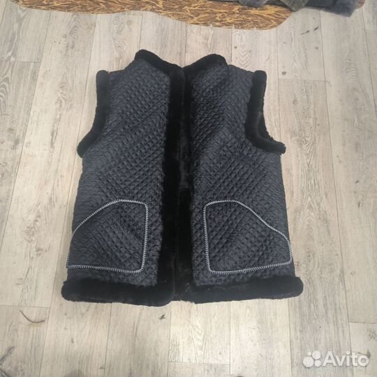 Меховой#жилет#натуральный односторонний