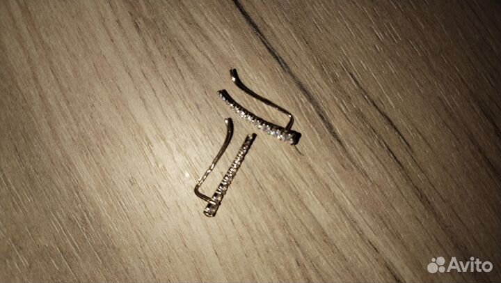 Золотые серьги каффы