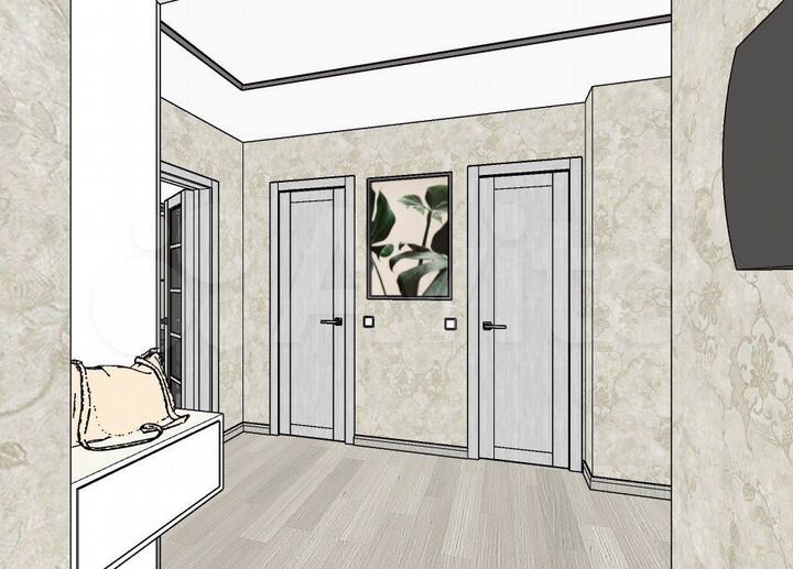 2-к. квартира, 65 м², 3/3 эт.