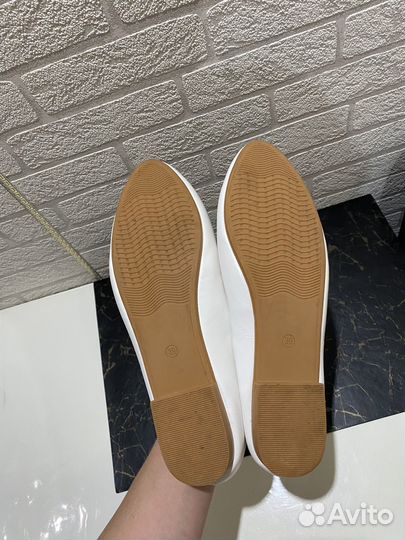 Балетки белые 39