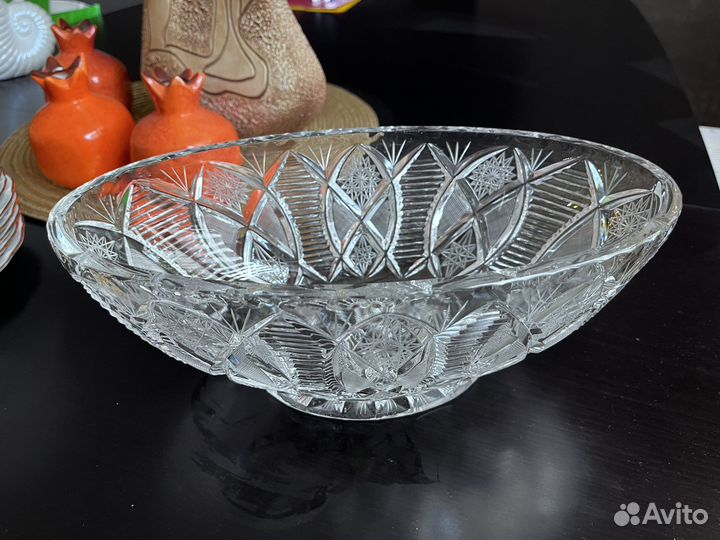 Ваза для фруктов ладья Bohemia Чехия