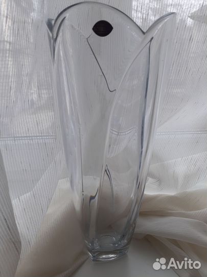 Ваза для цветов хрустальная богемия