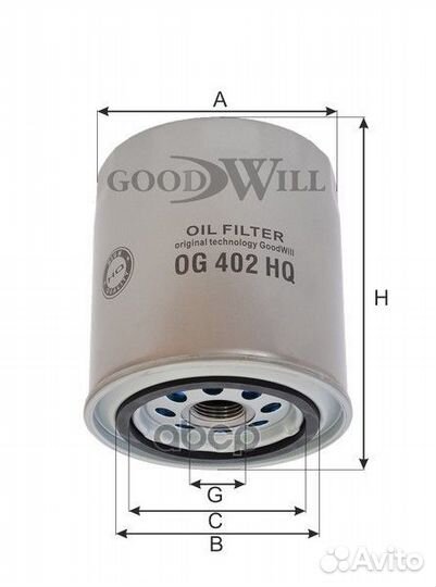 Фильтр масляный газ двигатель 402, 406 goodwill