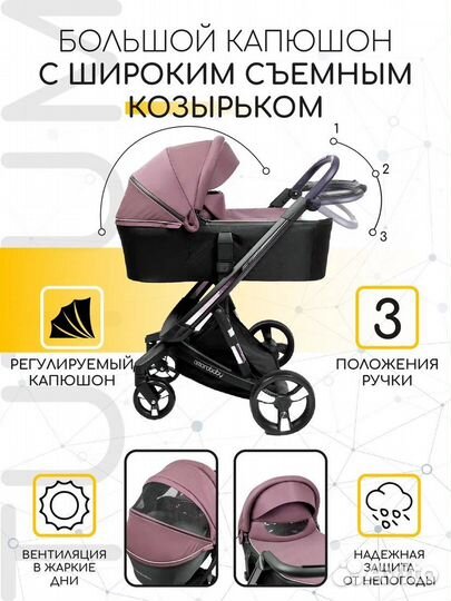 Коляска 2 в 1 Amarobaby Tutum