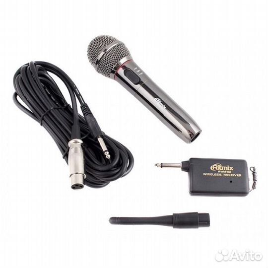 Радиомикрофон ritmix RWM-101, титан. Металический