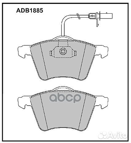 Колодки тормозные дисковые перед ADB1885 AL