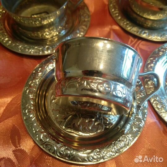 Подстаканники кофейные мельхиор