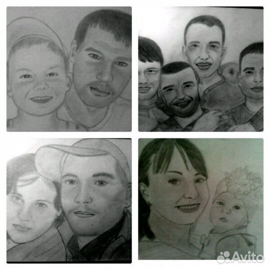 Пишу 3 D портреты карандашом с фото