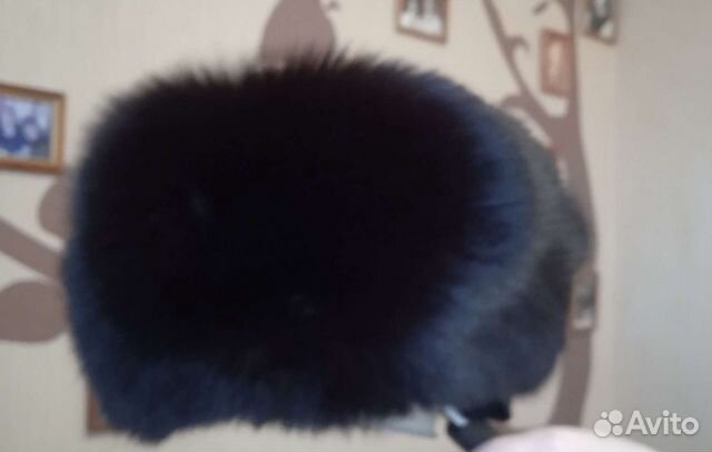 Шапка с мехом и натуральной кож