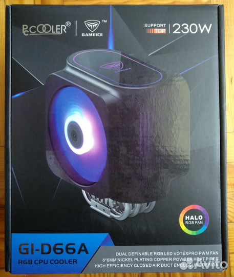 Башенный кулер рссoоler GI-D66А наlo RGB 230v