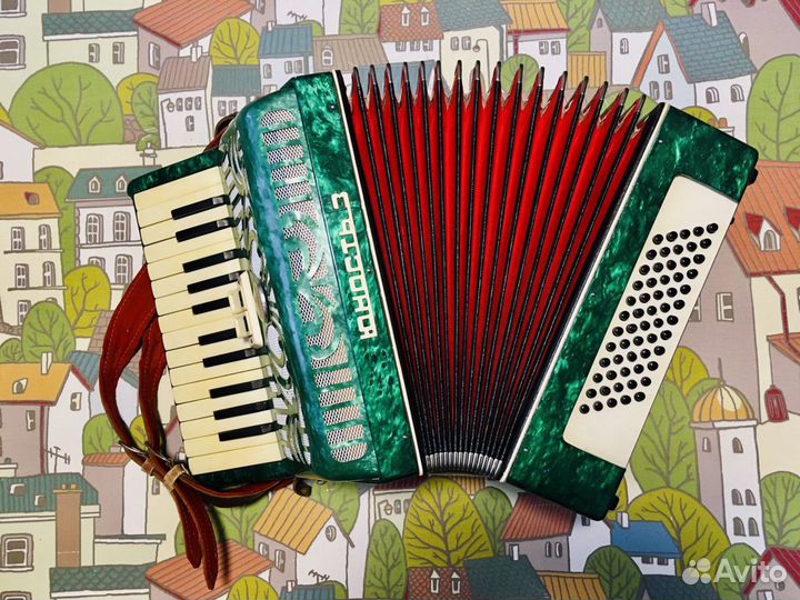 Аккордеон перламутр Зелёная Юность 3
