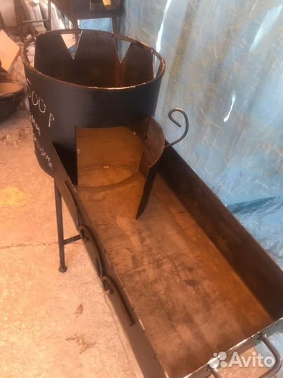 Мангал с печью под казан 3 мм толщина
