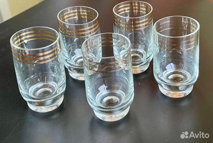 Рюмки стопки с золотым ободком СССР 50 мл