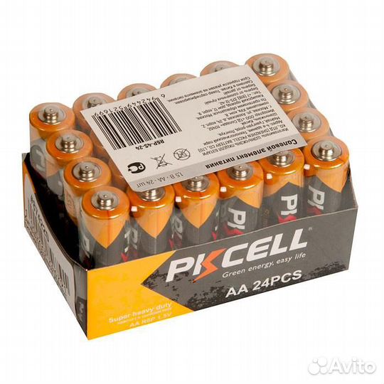 Батарейка (солевой элемент питания) pkcell, R6P-4S