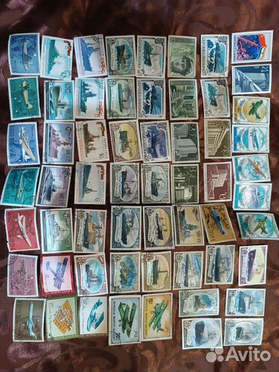 Марки иностранные и СССР гашеные и негашеные