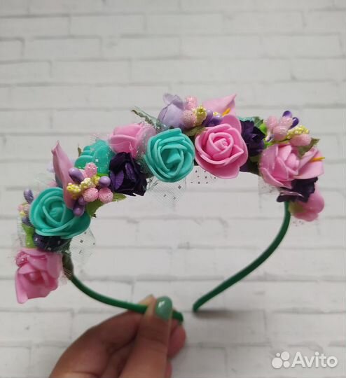 Ободки из цветов фоамиран