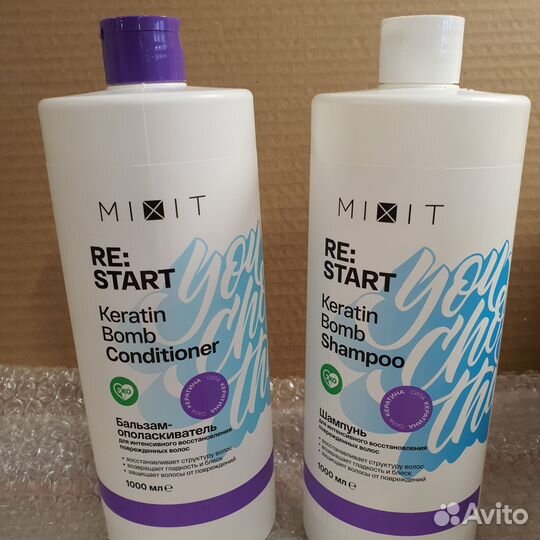 Шампунь и кондиционер mixit по 1 литру каждый