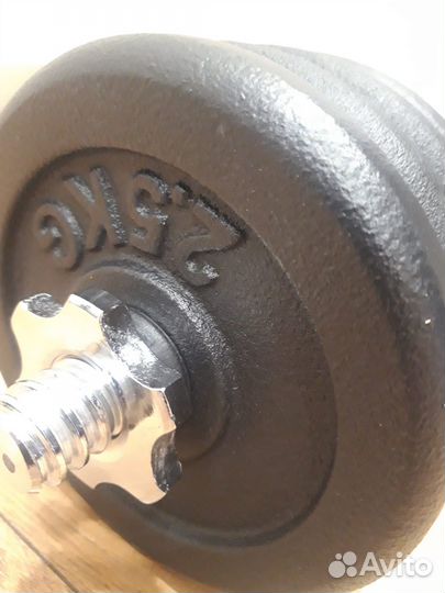 Набор гантели + штанга 2в1 вес 23,7кг