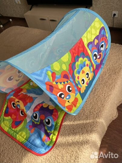 Развивающий коврик туннель playgro