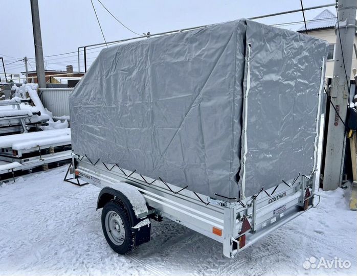 Прицеп 2540х1300 тент 1420мм (горячий цинк)