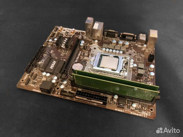 Материнка, проц, память MSI B150M PRO-VD + I3-6100