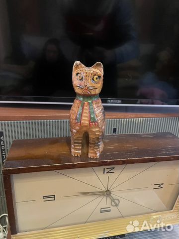 Фигурка Кот из дерева