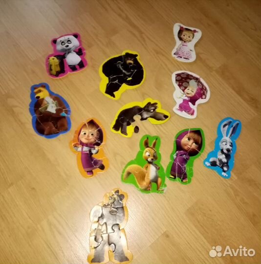 Пазлы крупные: овощи, морские жители, 