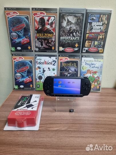 Sony PSP E1008 street 64GB+8 дисков +6.61 Infinity